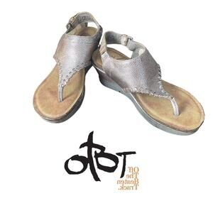 OTOB “Meditate” Silver Leather Sandals, Resort, Beach, Vacation, Summer Trendy 7